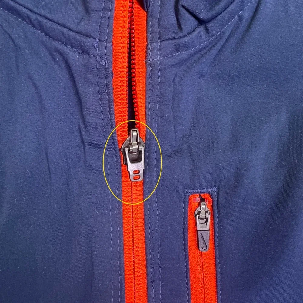 Nike Illinois Fighting Illini Jacket Mens L Navy Blue Softshell Sporty Casual